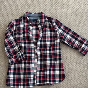 Tommy Hilfiger Plaid Shirt - Red, Blue, and Whte